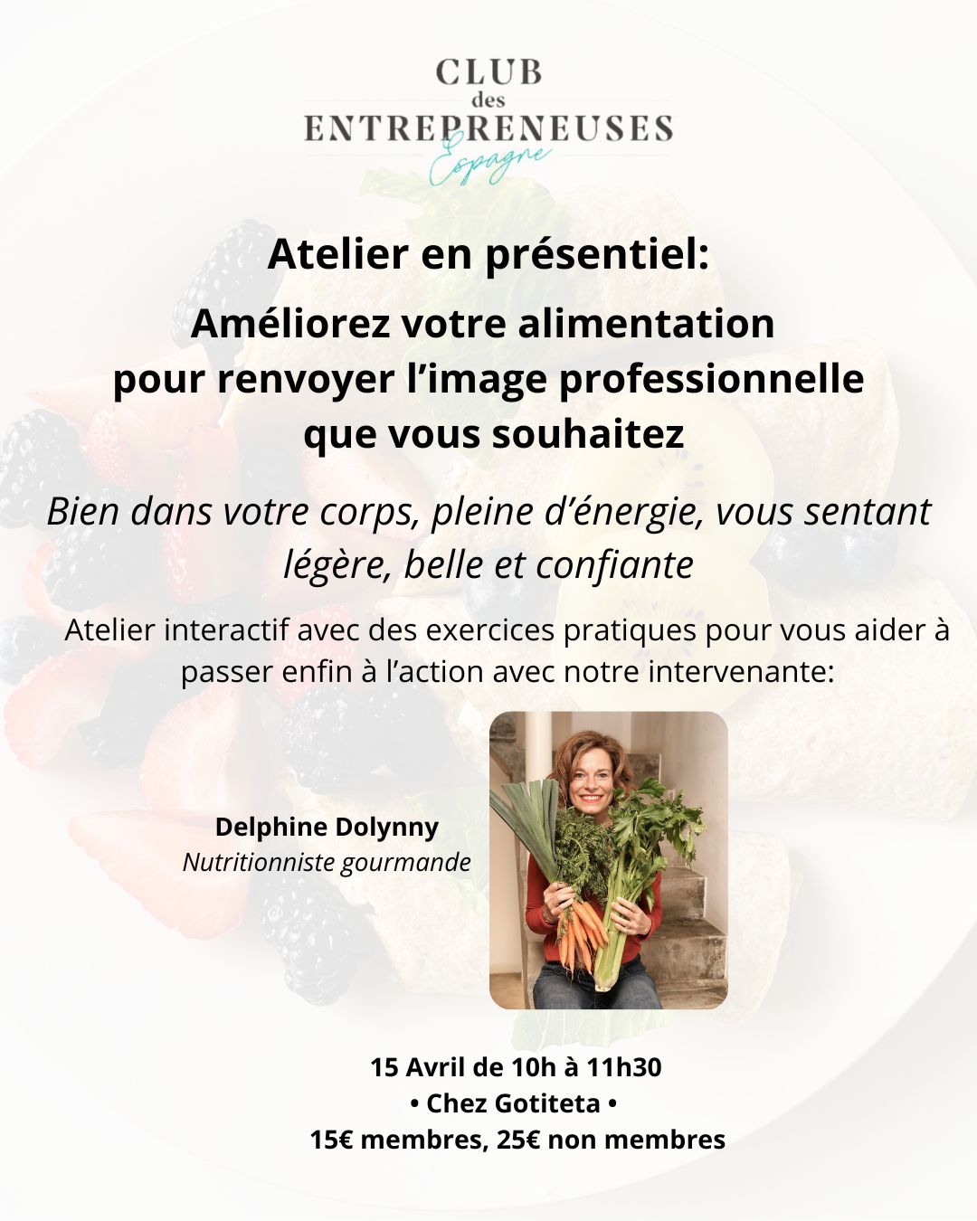 atelier en presentiel sur la nutrition